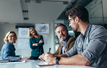 Group of people in a office room. 