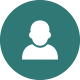 Teal agent icon. 