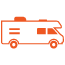 Recreational Vehicle icon outline. 