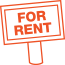 For Rent icon outline.