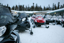 Snowmobiles. 