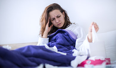 a sick women.