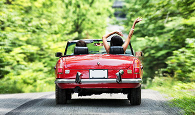 Car rental desk. 