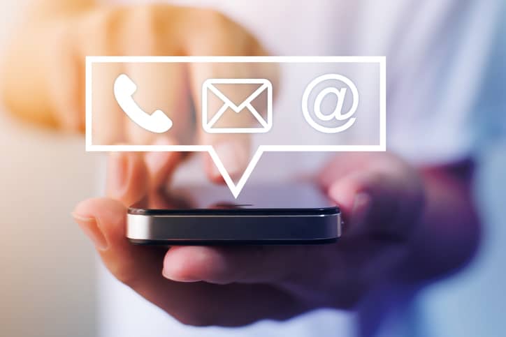 A person using their smartphone's apps