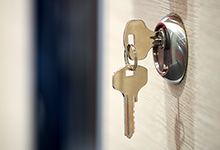 Keys in the front door.