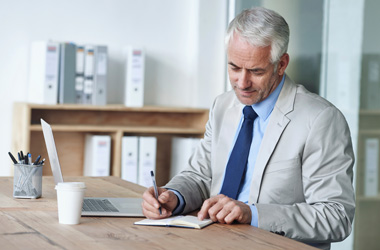 An agent working.
