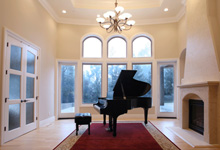A grand piano. 