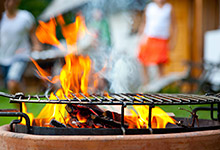 A backyard grill. 